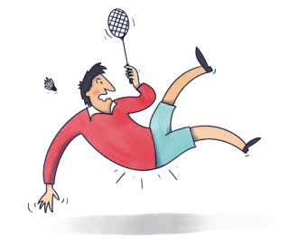 Mandlig Badmintonspiller